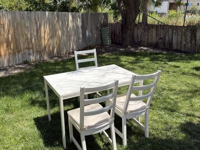 Table and 4 chairs
