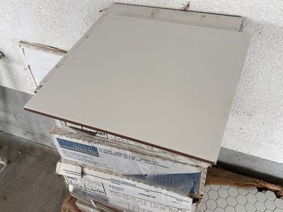 Tile 12”X 12” white ceramic tile free
