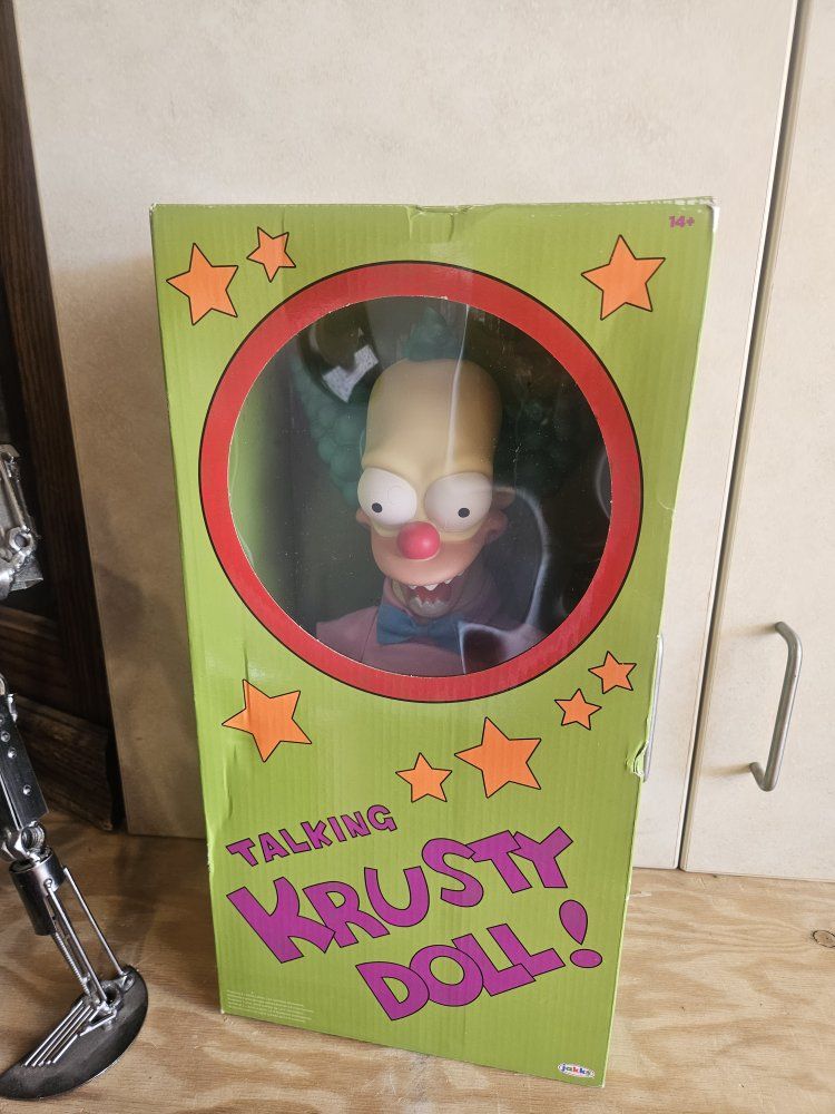 The Simpsons Talking Krusty Doll Jakks Pacific 2002 14+ In Box 1-900-DONT-SUE