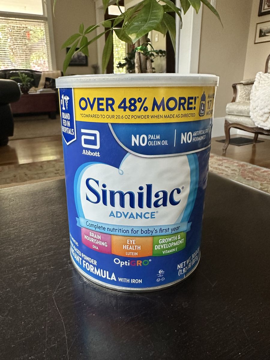 Similac Advance Infant Formula with Iron, OptiGRO, 30.8oz - Brain & Eye Health, Growth & Development