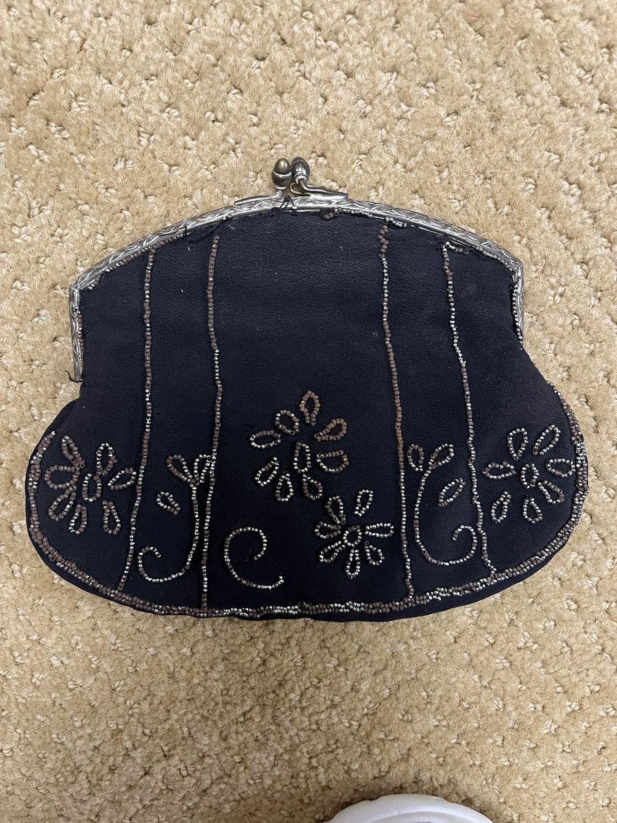 Old Sterling Purse with Micro Beading - Antique/Vintage