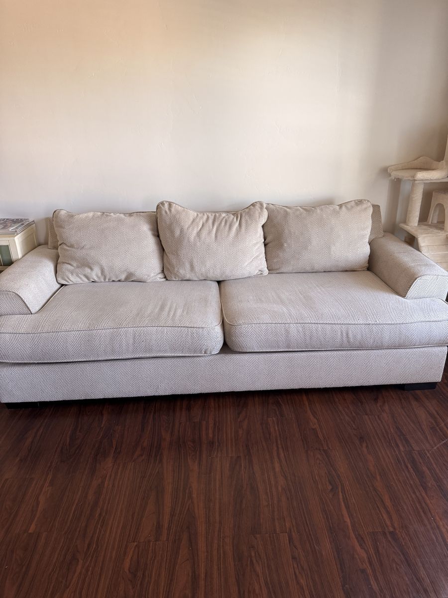 Big white couch