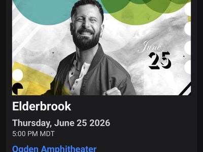 Elderbrook Concert Tickets (2) - June 25, 2026 at Ogden Amphitheater