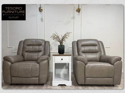 MASON LEATHER RECLINER CHAIR SET WE OFFER DELIVERY