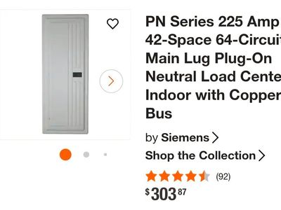 Siemens PN Series 225 Amp 42-Space 64-Circuit Main Lug Load Center with Copper Bus