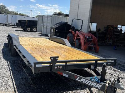 8.5x20 Lamar CC Wide Body w/ Drive Over Fenders Flatbed Car Hauler Trailer - 10K GVWR -