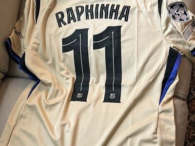 Raphinhna 11 Barcelona Fc SocceR Jersey Fits large