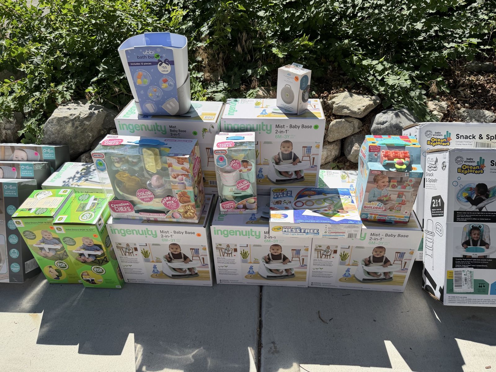 Brand new baby seat and other items, reg $40