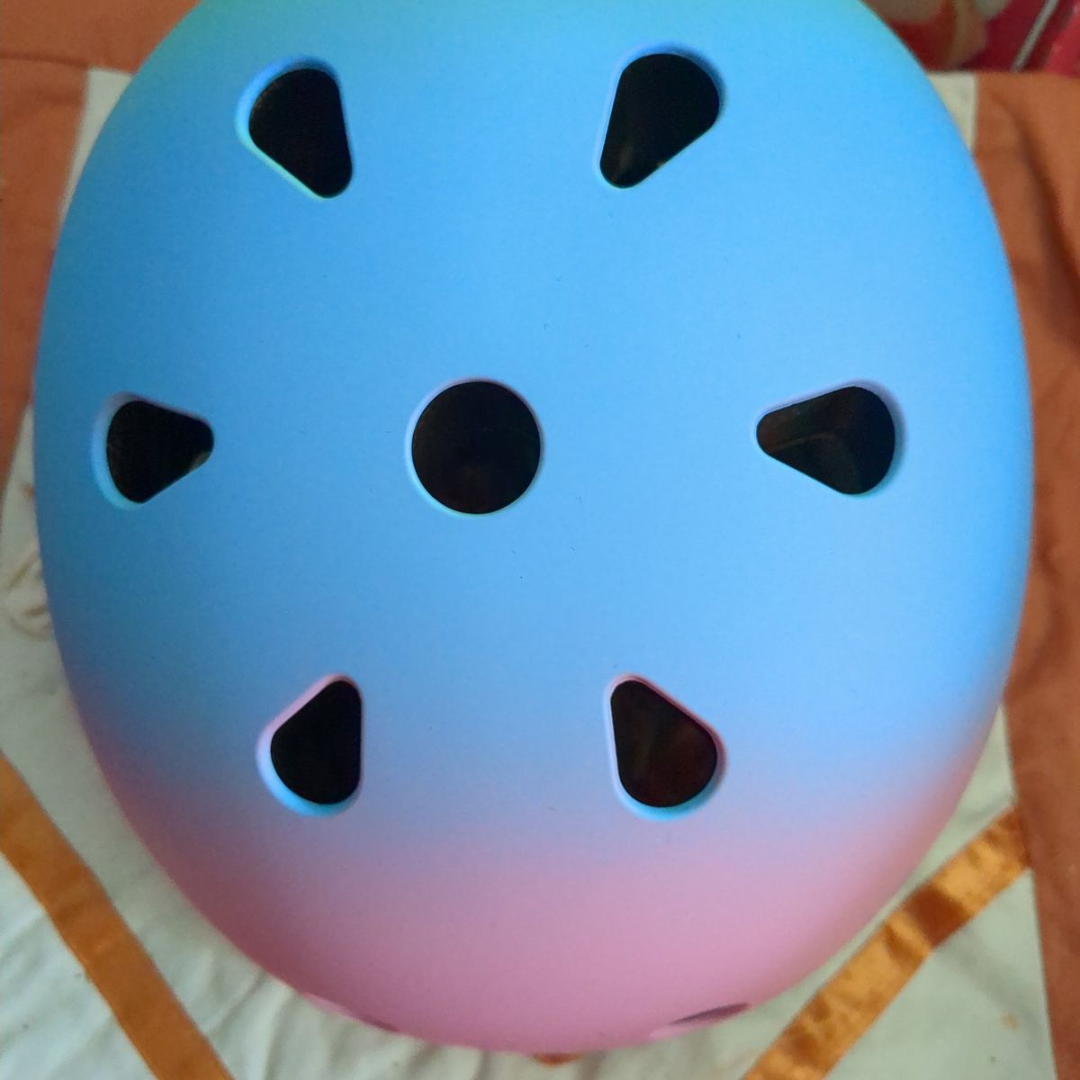 Rainbow bike or skateboard helmet