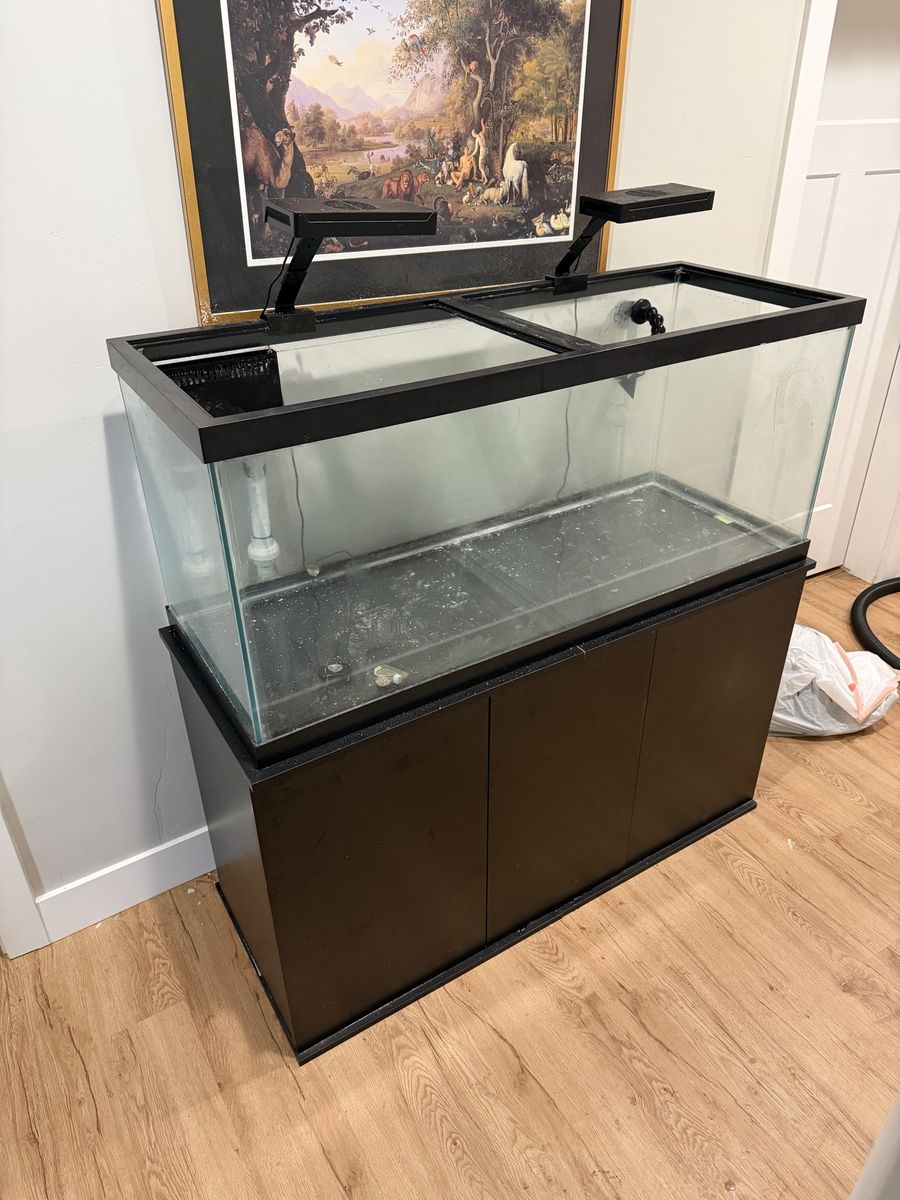 75 Gallon Saltwater Reef Aquarium Complete Setup w/ Stand, Lights, Sump Ready