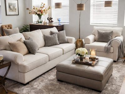 Modern Living Room Set – Sofa + Matching Chair
