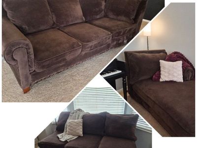 EXTRA Large Chocolate Brown Sectional
