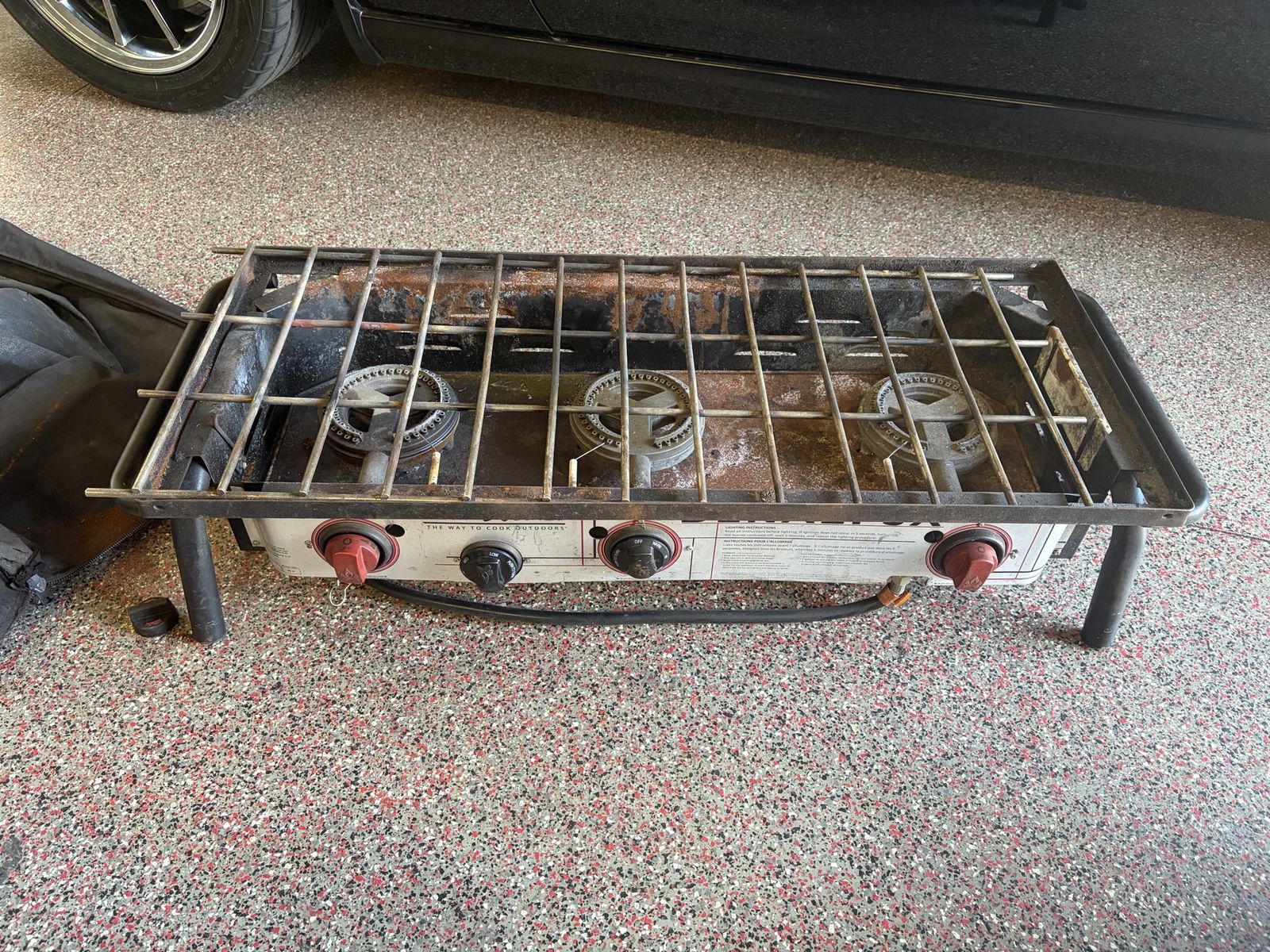 Camp chef 3 burner with accessories