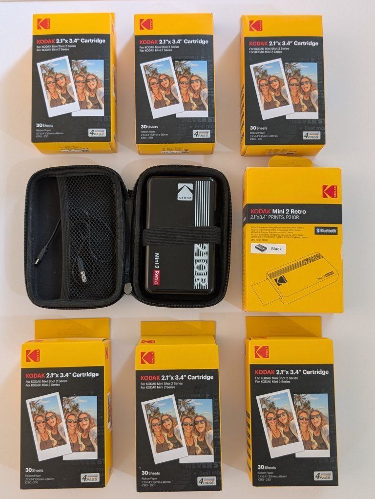 KODAK Mini 2 Retro Portable Photo Printer Bundle 