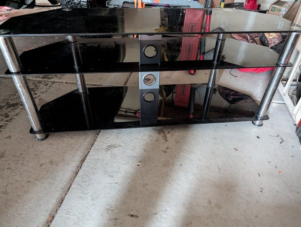 Glass TV stand
