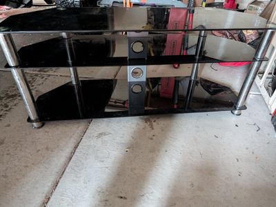 Glass TV stand