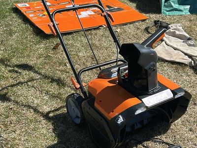 Snowblower with Recharger and Batteries