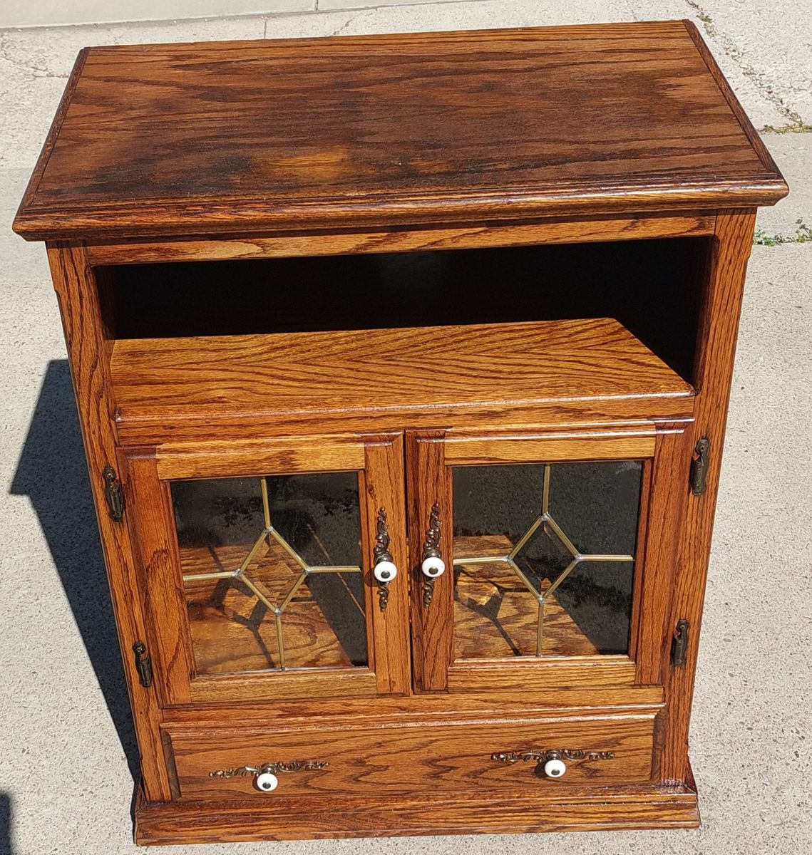 Oak Cabinet with Drawer