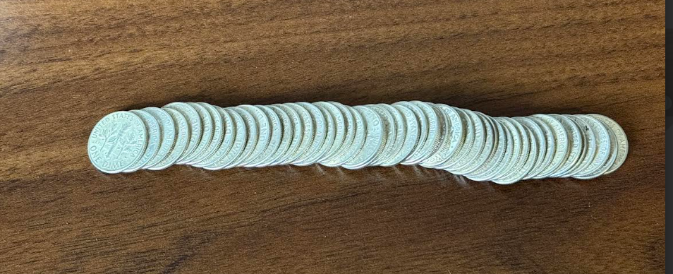 Roosevelt Silver Dimes x50