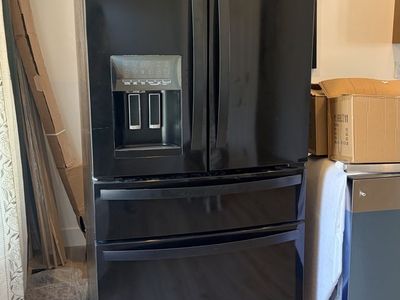 Black refrigerator