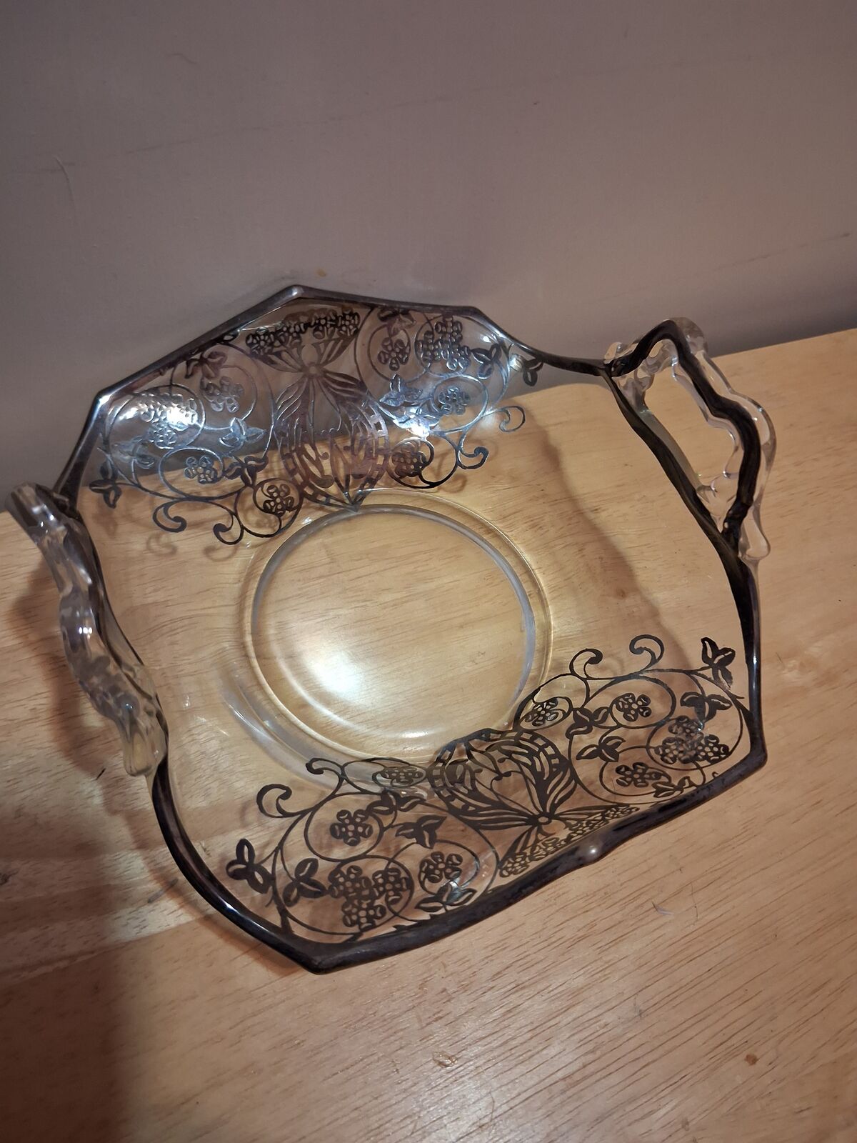 depression glass silver overlay