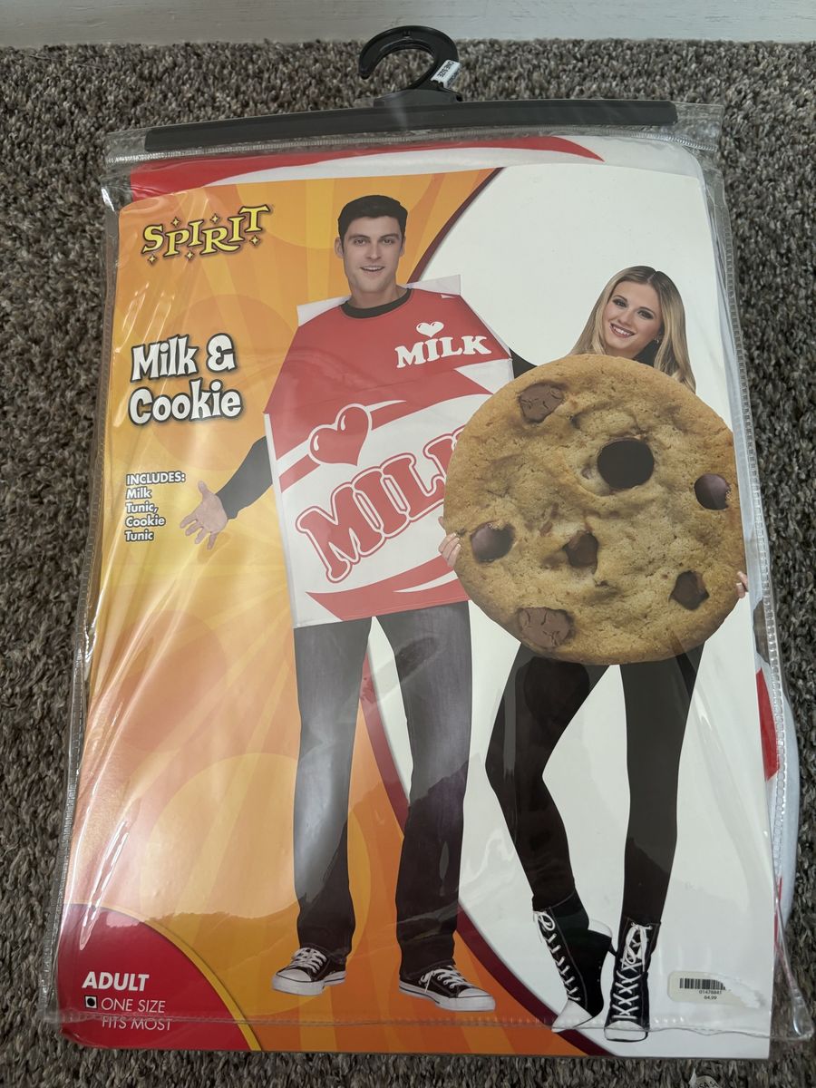 Spirit Halloween Milk & Cookie Couple's Costume - Adult One Size Fits Most