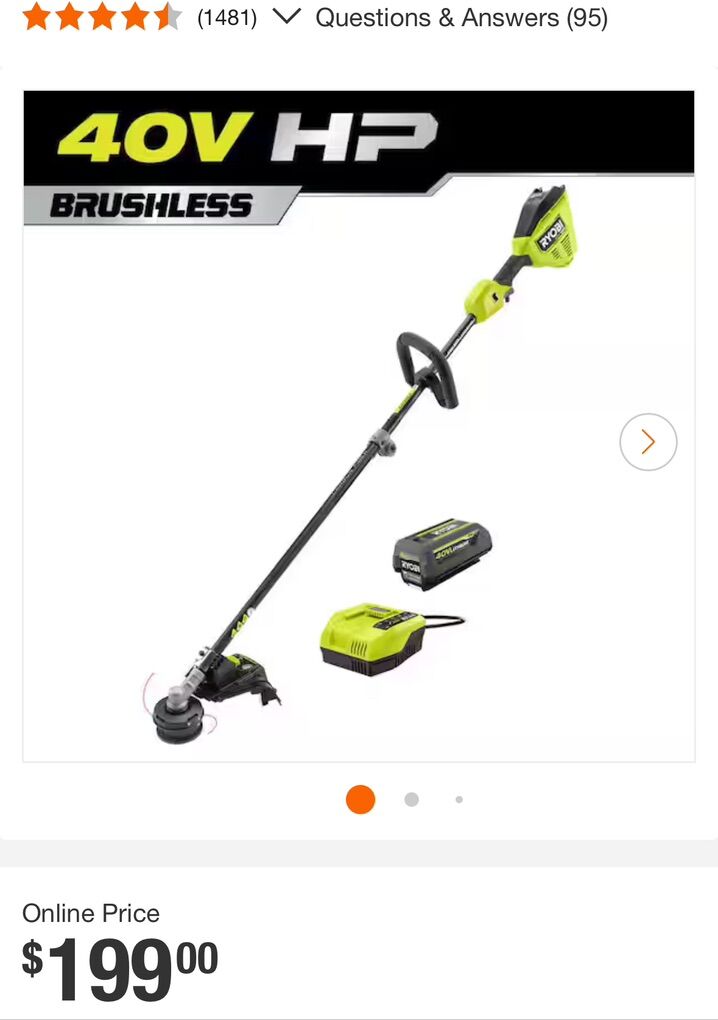 RYOBI 40v HP Weedeater.