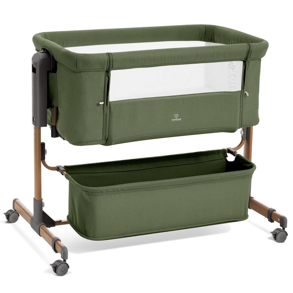 New 3 in 1 Baby Bassinet, Rocking Bassinet, Bedside Bassinet, 6-Height Adjustable, Bassinet Bedside