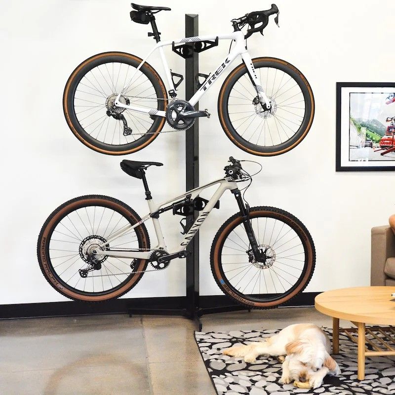 Velo Cache 2-Bike Storage Stand - Modern Bike Display Rack