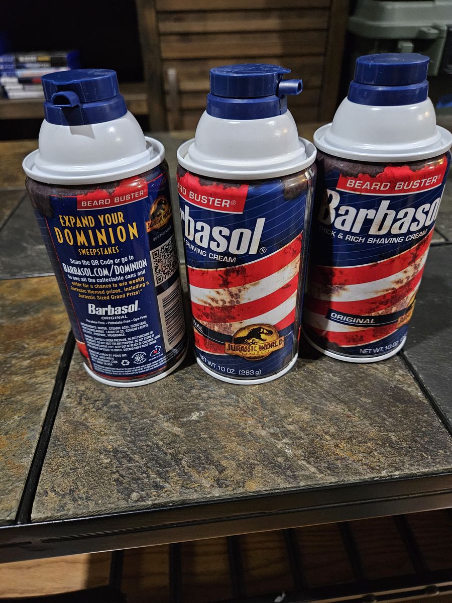 Jurassic World Limited Edition Barbasol Shaving Cream