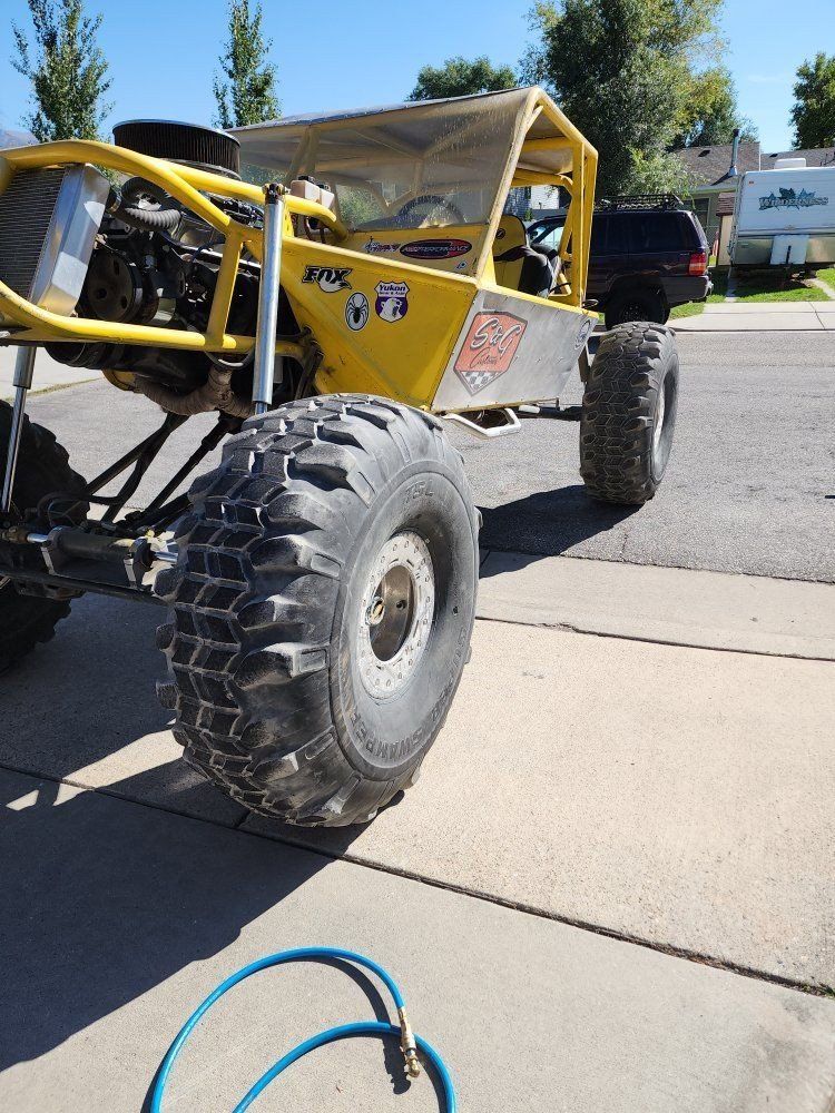 Custom Built Yellow Rock Crawler/Buggy with 4-Seater Roll Cage