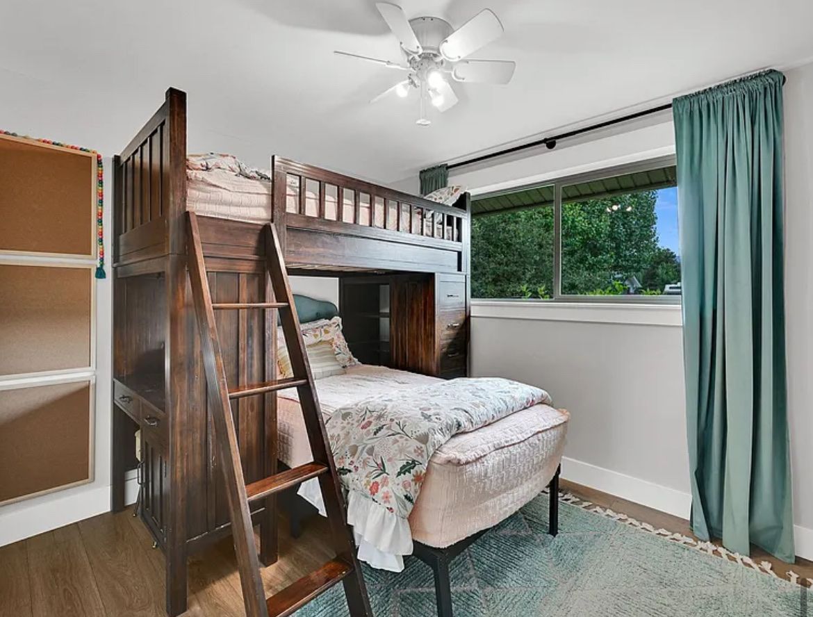 Pottery Barn Solid Wood Loft Bed with Integrated Desk and Bookshelf