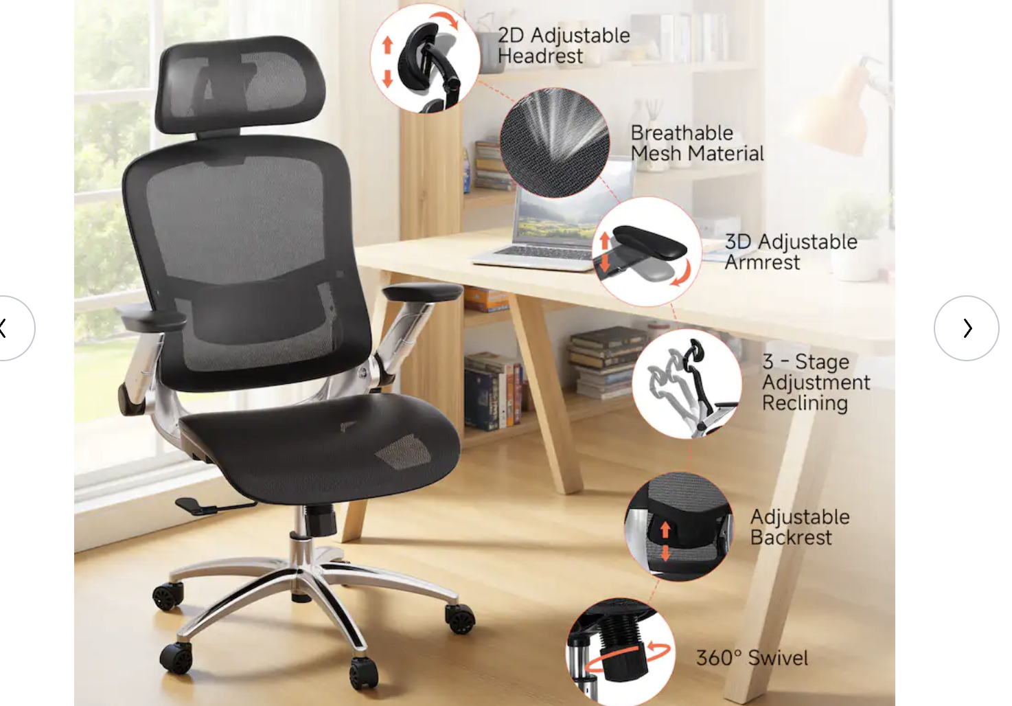 New in Box Big and Tall Ergonomic Mesh Office Chair Wide Cushion