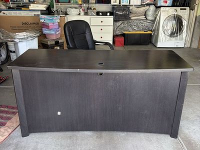 Wood desk with chair