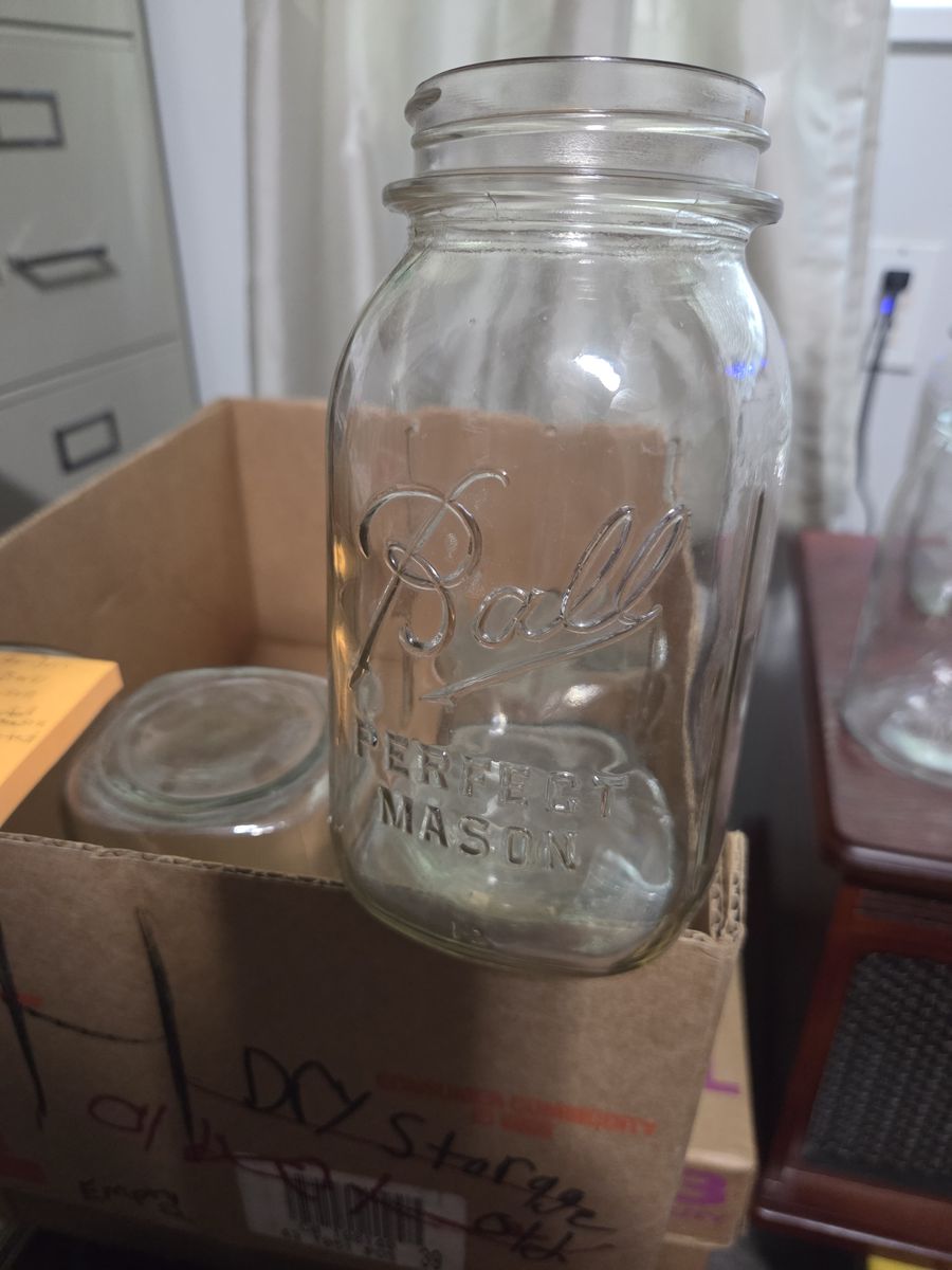Vintage Ball Perfect Mason Clear Glass Jar for Storage
