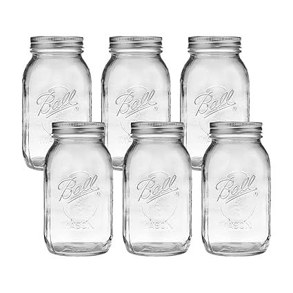 2.5 Dozen Qt Canning Jars  (Ball and Mason Mixed)