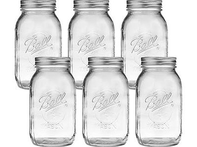 2.5 Dozen Qt Canning Jars (Ball and Mason Mixed)