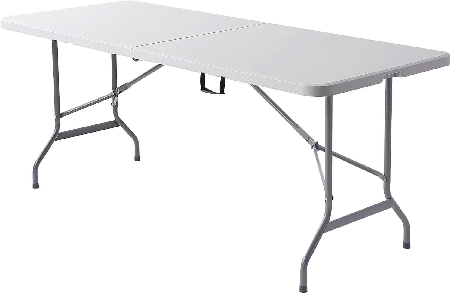 Realspace® Molded Plastic Top Folding Table with Handles