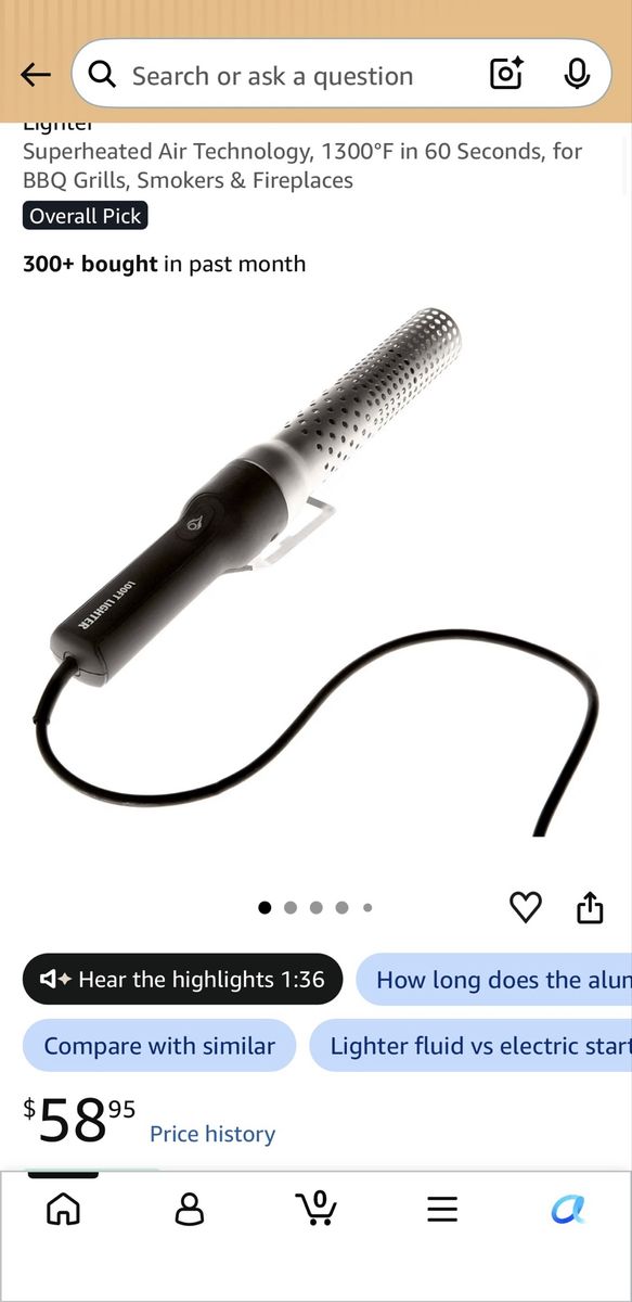 Brand New Looftlighter Classic Electric Charcoal Starter & Fire Lighter