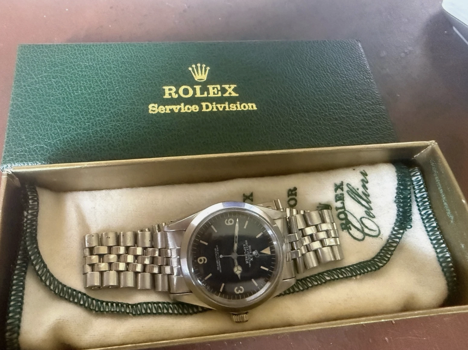 Men's Rolex Explorer Ref. 1016 36mm Black Dial Mark 3 Dial