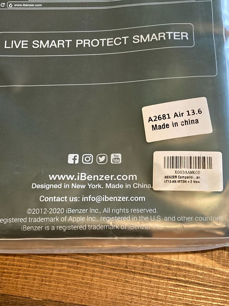 iBenzer MacBook Air 13.6 Case - Dark Green Hard Shell Cover & Keyboard Skin