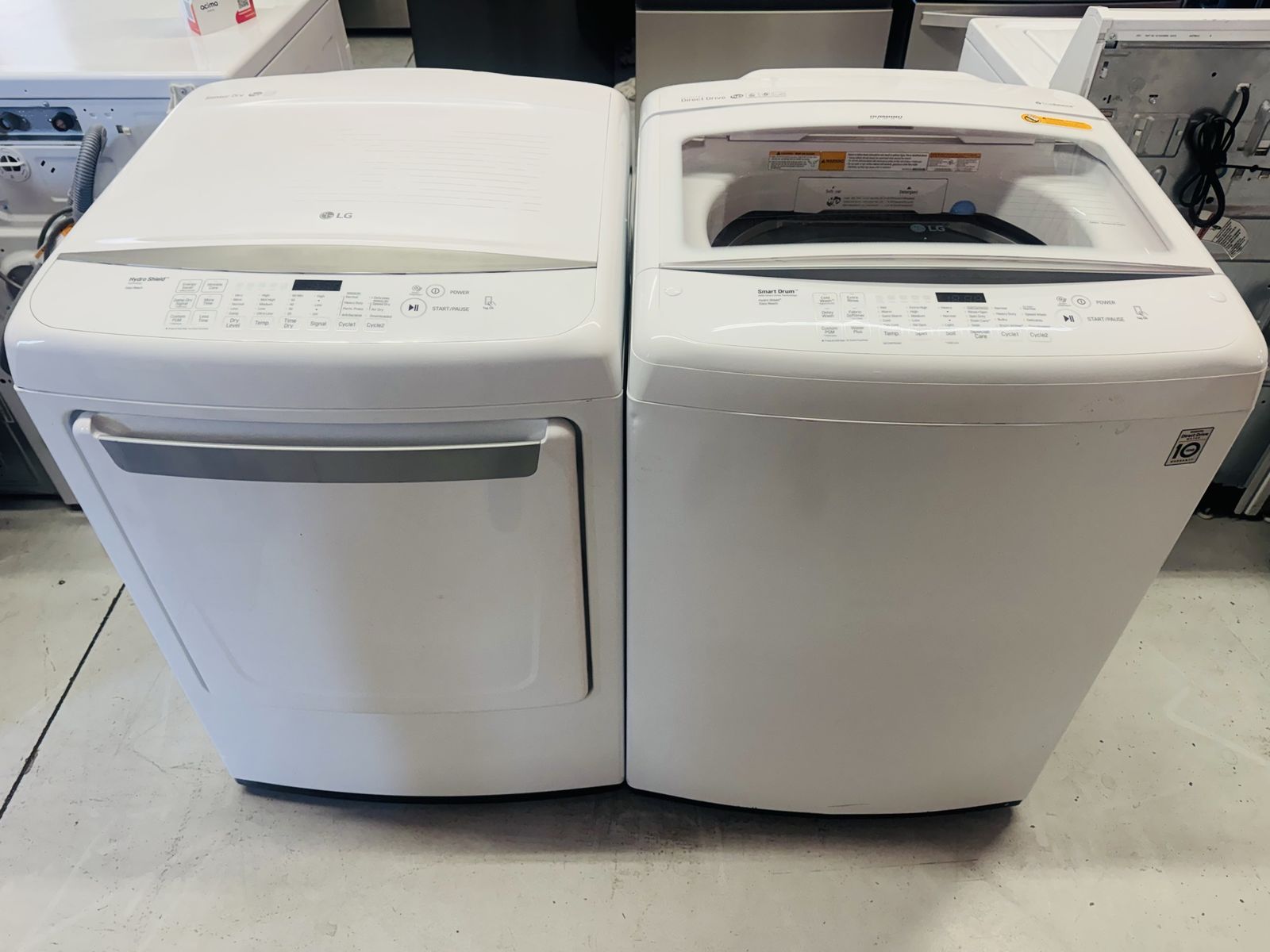 Lg Hydro Shield Electric Top Load Set