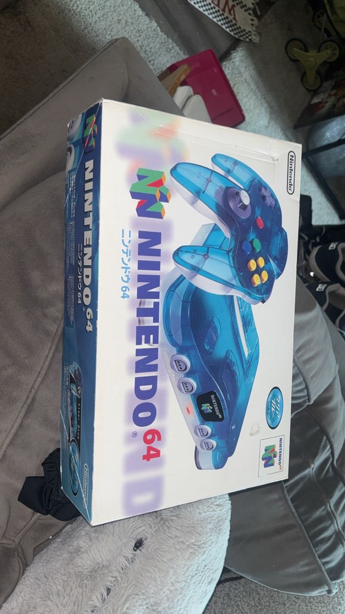 Nintendo 64 N64 Clear Blue Console Boxed Japanese Import