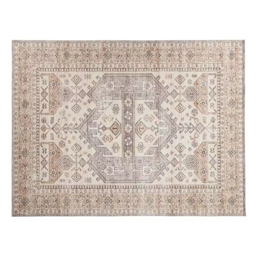 Safavieh Monaco Collection Area Rug - 8' x 10' Gray/Light Beige Geometric Oriental Pattern