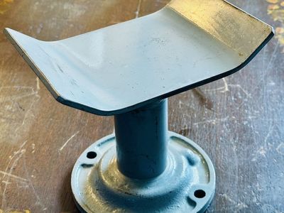 Antique cast iron support stand, often used as a base for industrial machinery $15