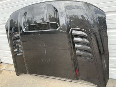 Scratch and Dent Ram TRX Carbon Fiber Hood by Anderson Composites with Carbon Ram Air Kit