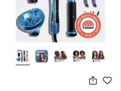 Air wrap babybliss curling iron and drier kit