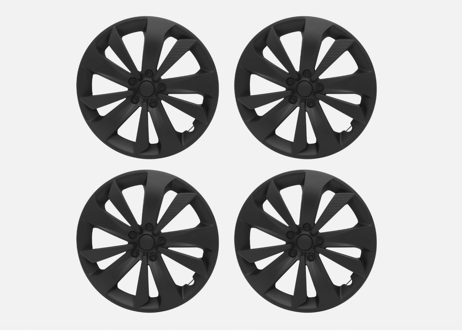 4x 16" Hub Caps Wheel Covers Matte Black for 2017-2023 Subaru Impreza 28811FL02A