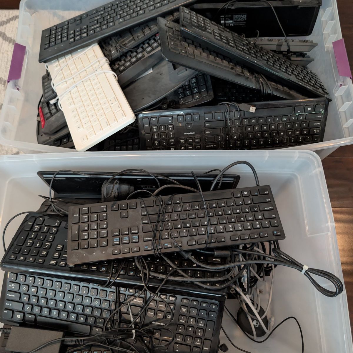 Box of keyboards