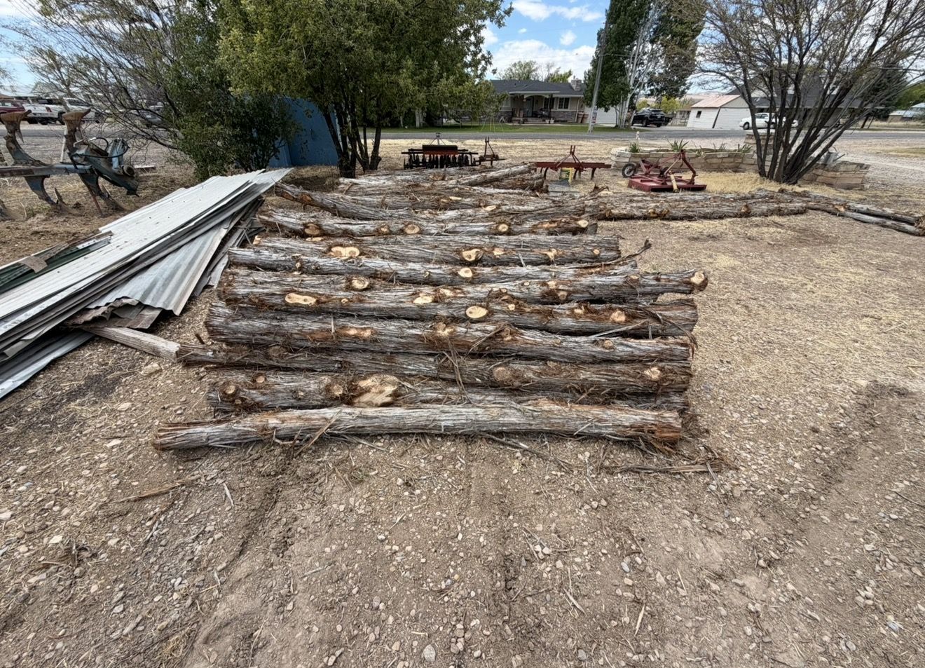 Cedar posts, shed posts and braces